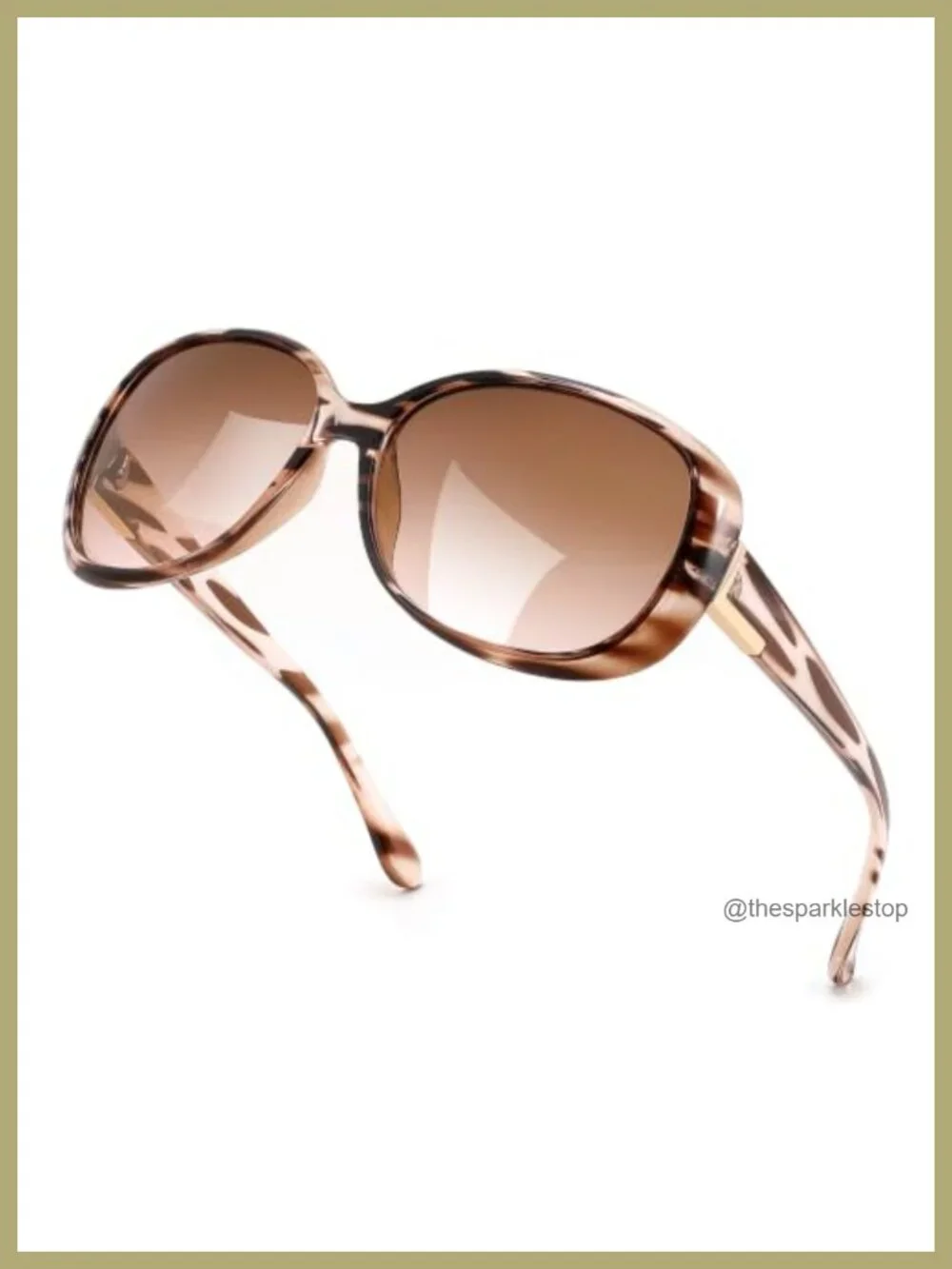Vintage Oversized Square Sunglasses Women UV400 Protection Retro Wraparound